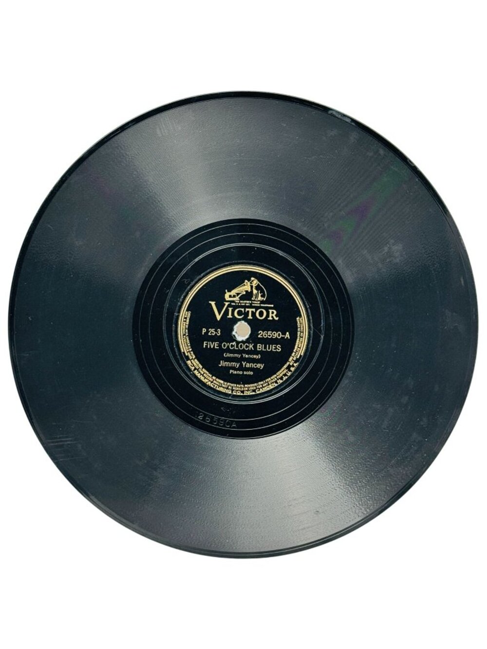 Jimmy Yancey Five OClock Blues 10in Shellac 78 RPM Records Victor 26590